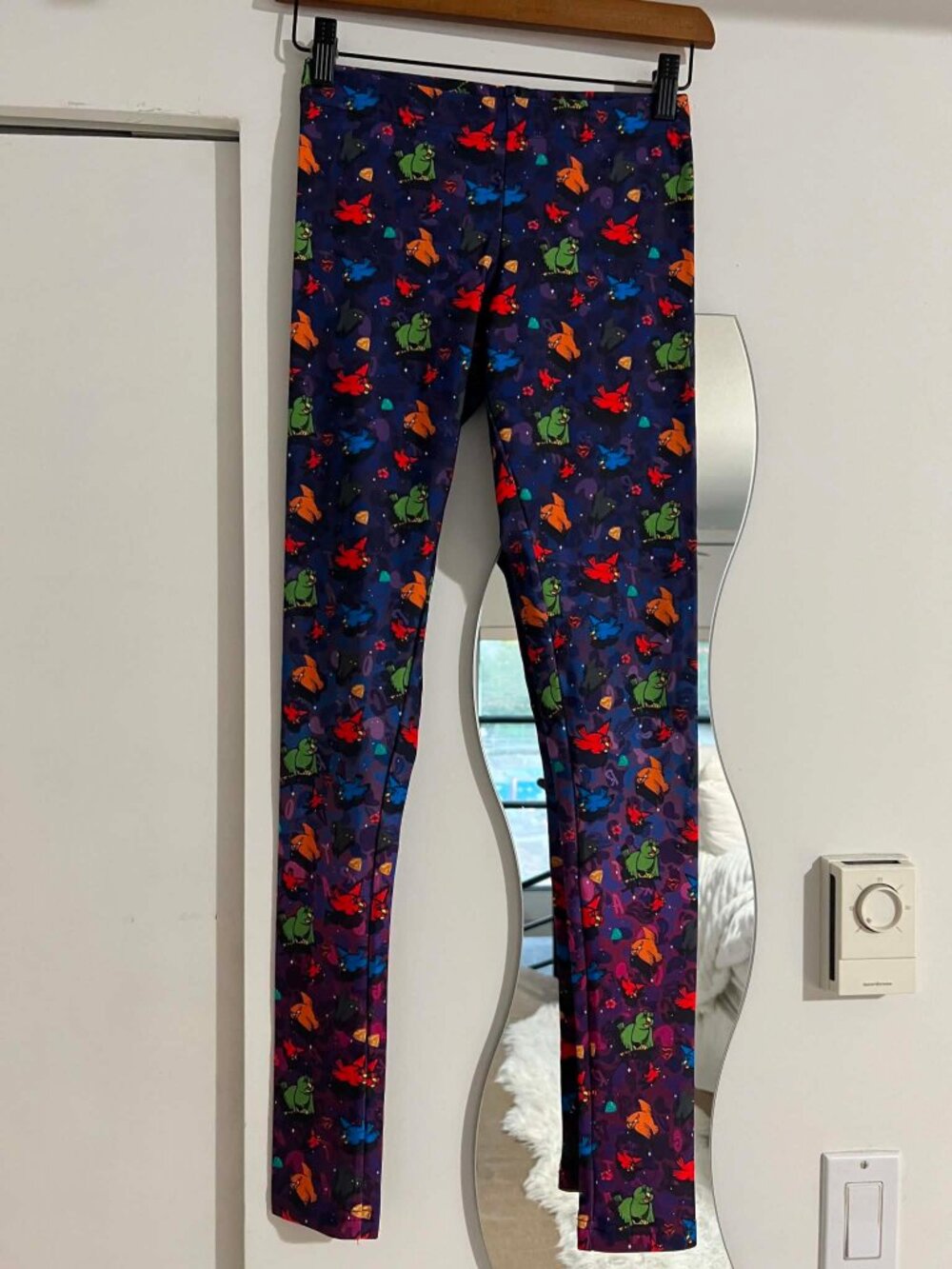 Angry Diamond Birds printed leggings, size S